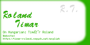roland timar business card